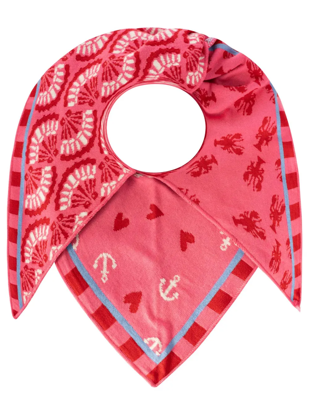 Textured Lightweight Cotton Wool Heart Pattern Fashion Scarf
