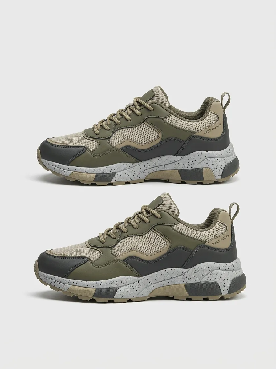 Speckled-Sole Casual Sneakers