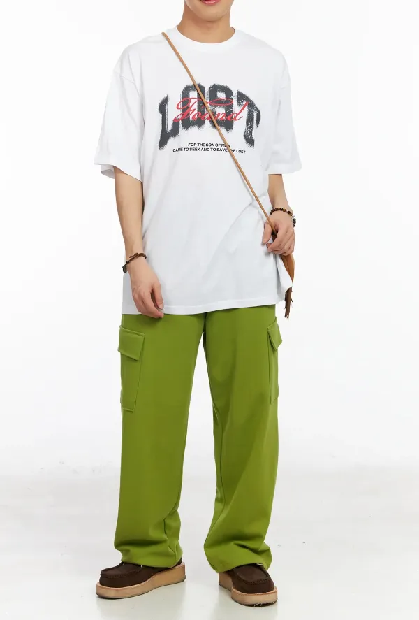 Men's Casual Crewneck Graphic Tee