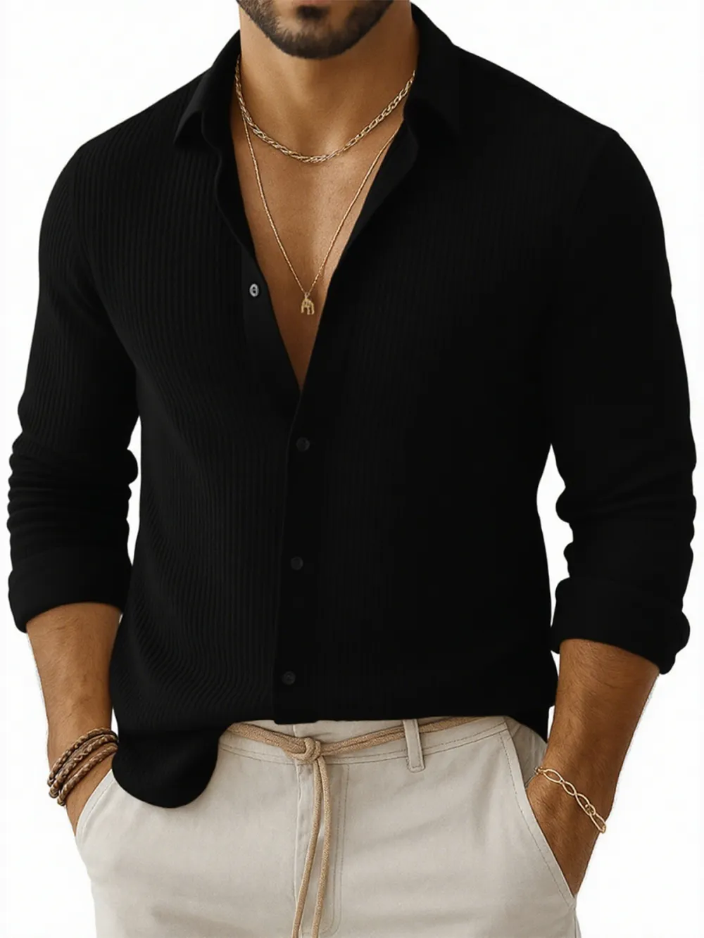 Soft Touch Long Sleeve Striped Shirt
