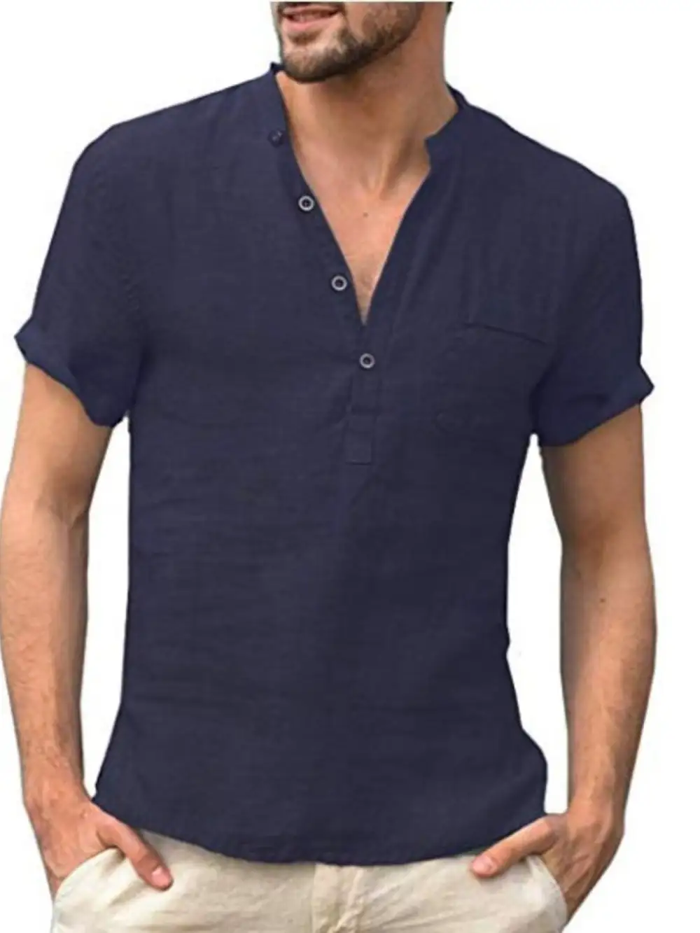 Smart Casual Button-Detail Polo Shirt