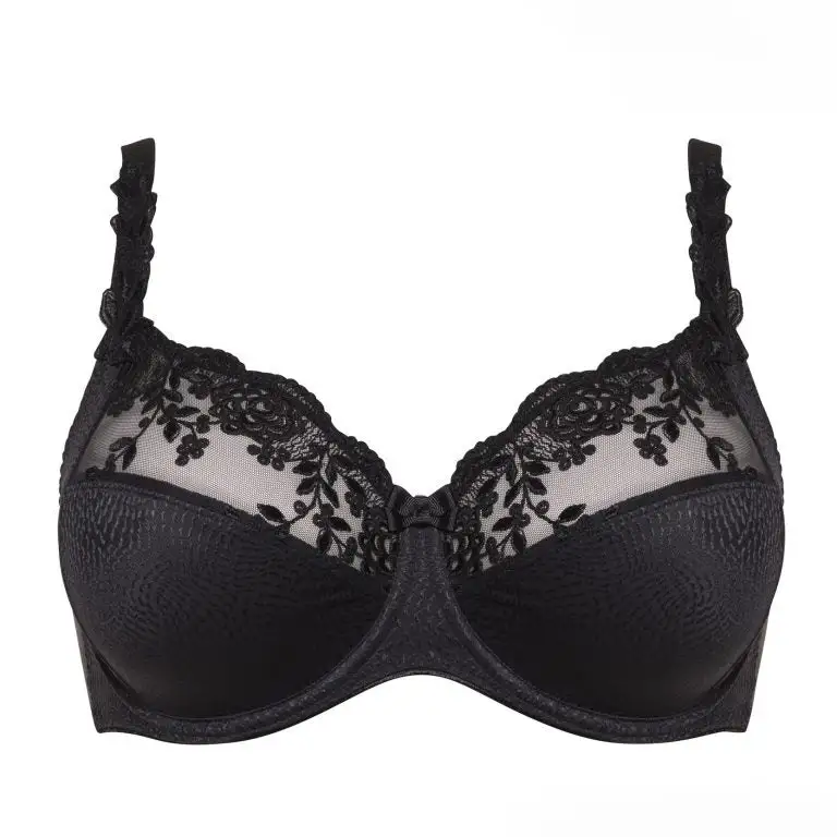 Women's Full Coverage Three-Part Cup Lace Embroidery Jacquard Bra