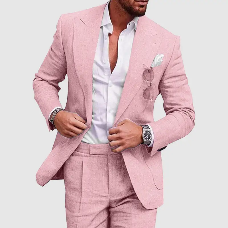 Men's Linen Wedding  Suit