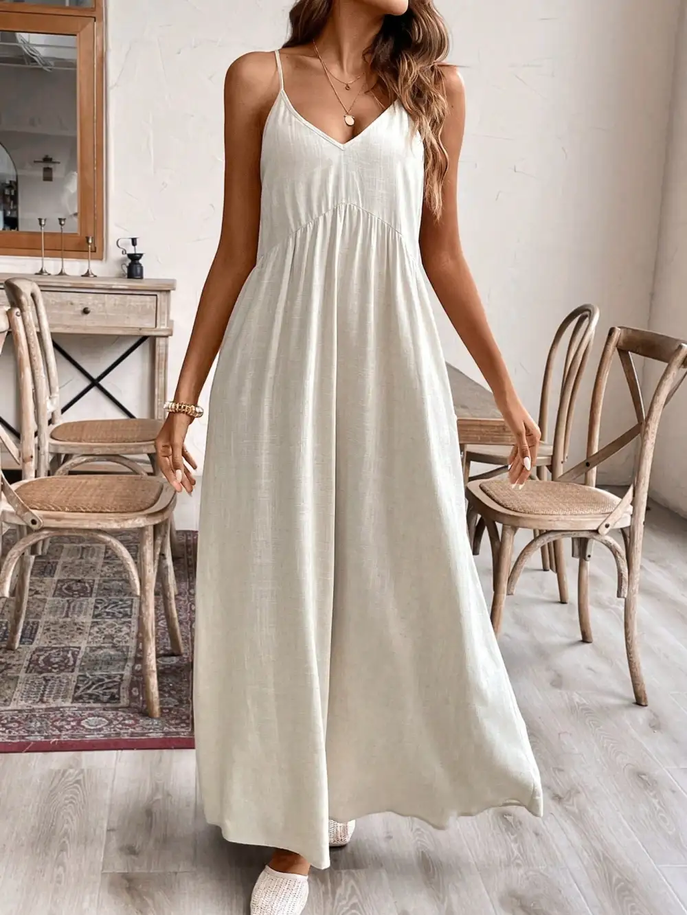 Wilma Cotton Linen Maxi Dress
