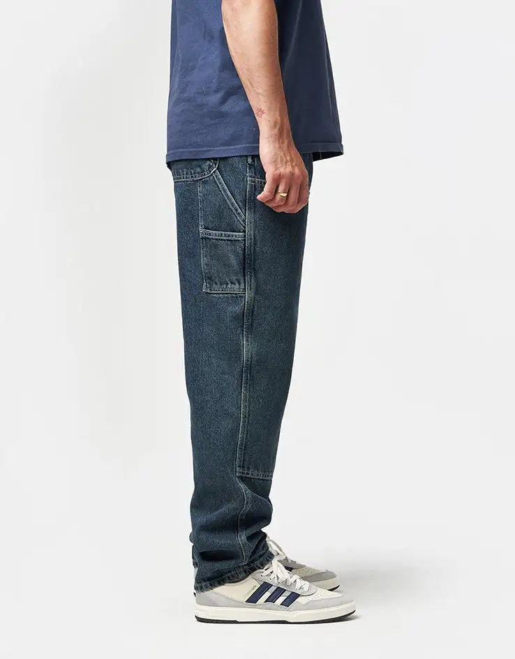 Relaxed Double Knee Denim Jeans