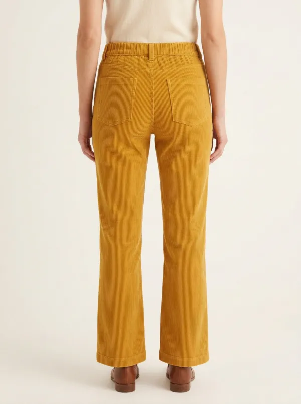 Women's Fern Leaf Graphic Patch-Pocket Straight-Leg Corduroy Pants