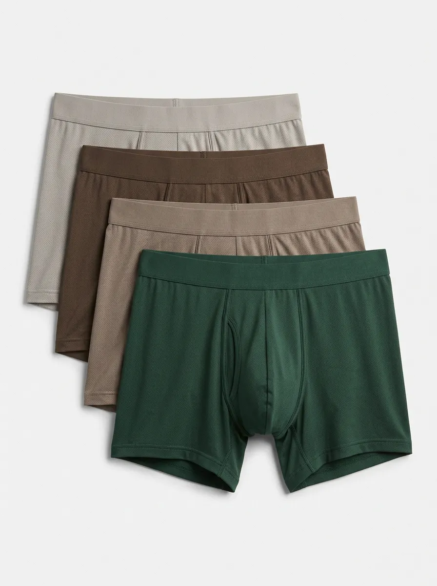 Men's Breathable Mesh Breathable Mesh 4-Pack Boxer Briefs