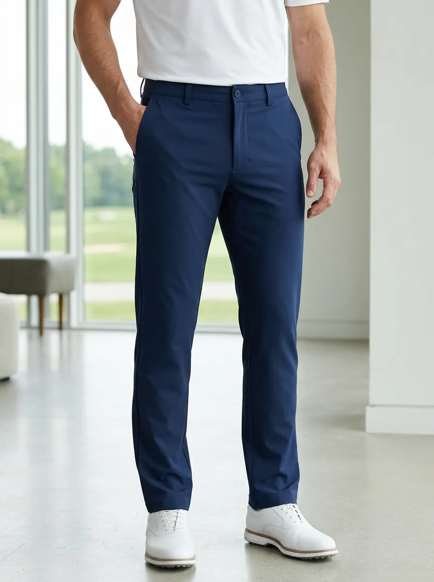 Refined Men'S Golf Lover Solid Printed Trousers Golf Bottoms