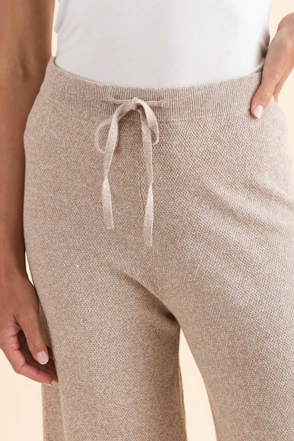 Cotton Mid Rise Drawstring Pants