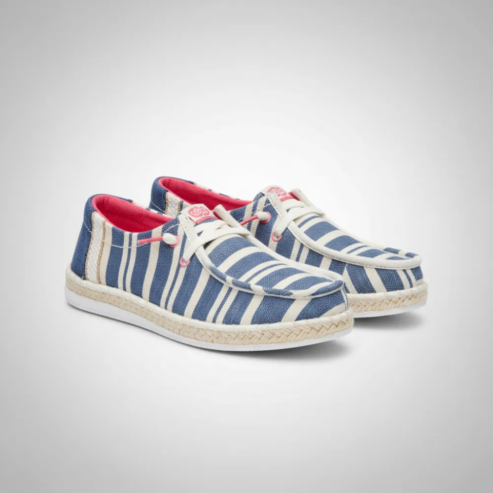 Espadrille Coast Striped Casual Wendy Shoes For Women