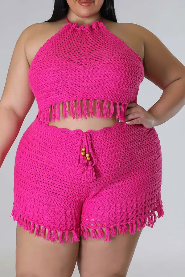 Tassel Halter Pant Set