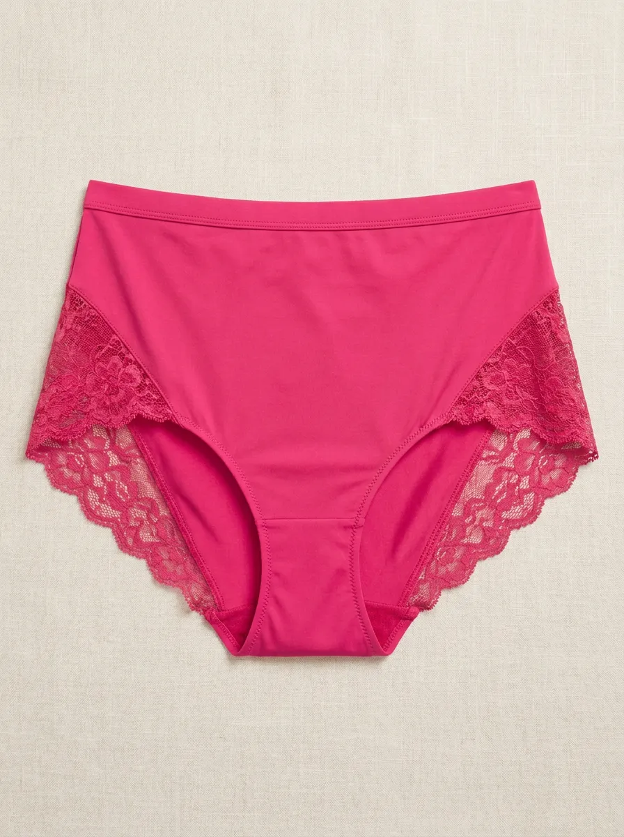 Daily High-Waisted Floral-Lace Lace-Trimmed Panties