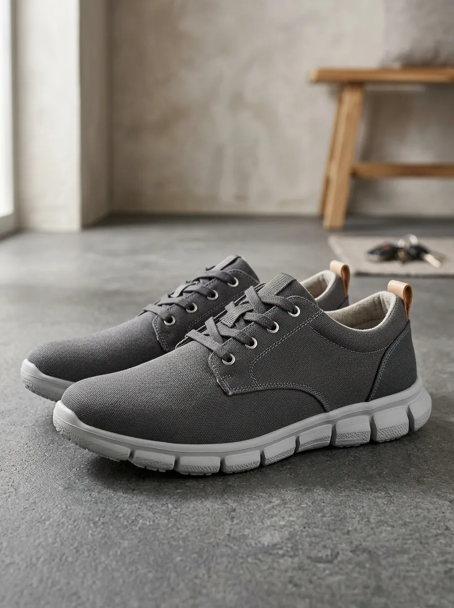 Men's Classic Casual Minimalist Elastic Sole Canvas Shoes