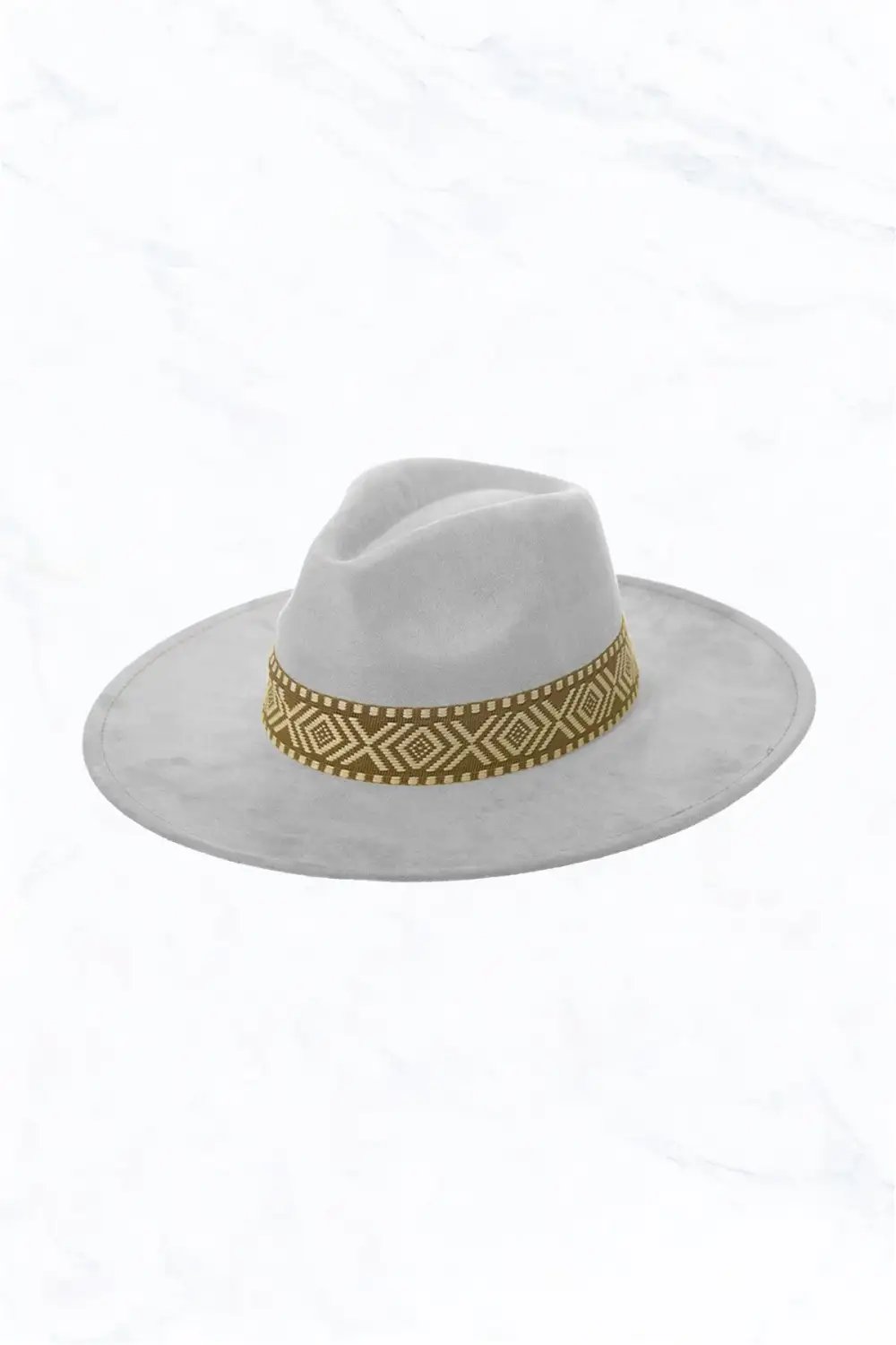 Suede Large Eaves Peach Top Fedora Hat