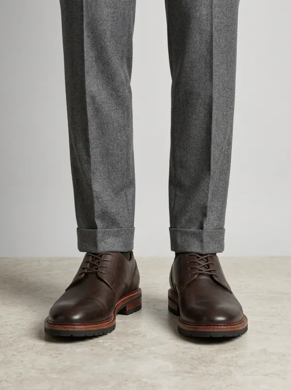 Men's Classic Business Casual Brown Leather Oxford Shoes