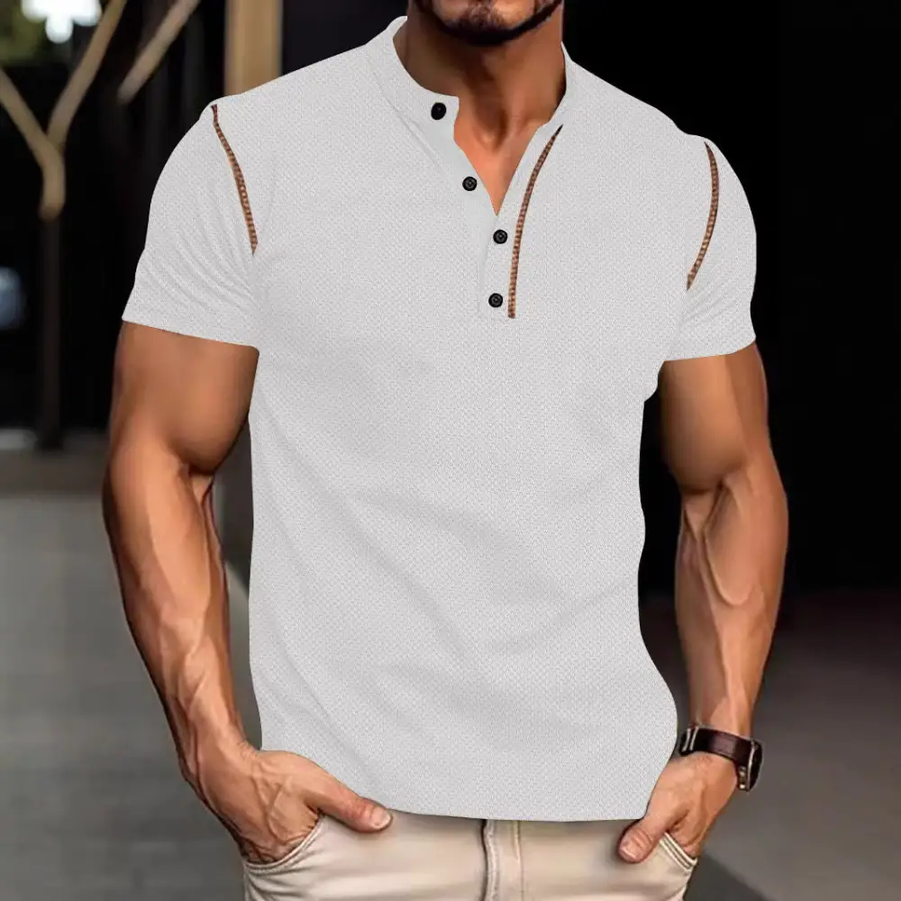 Stand Collar Polo Shirt