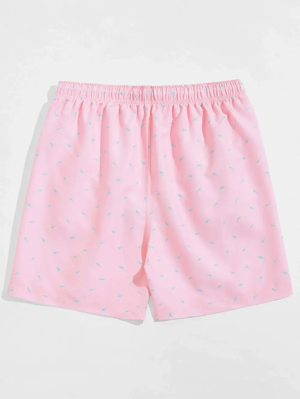 Men's Allover Shark Print Pocket Swim Trunks