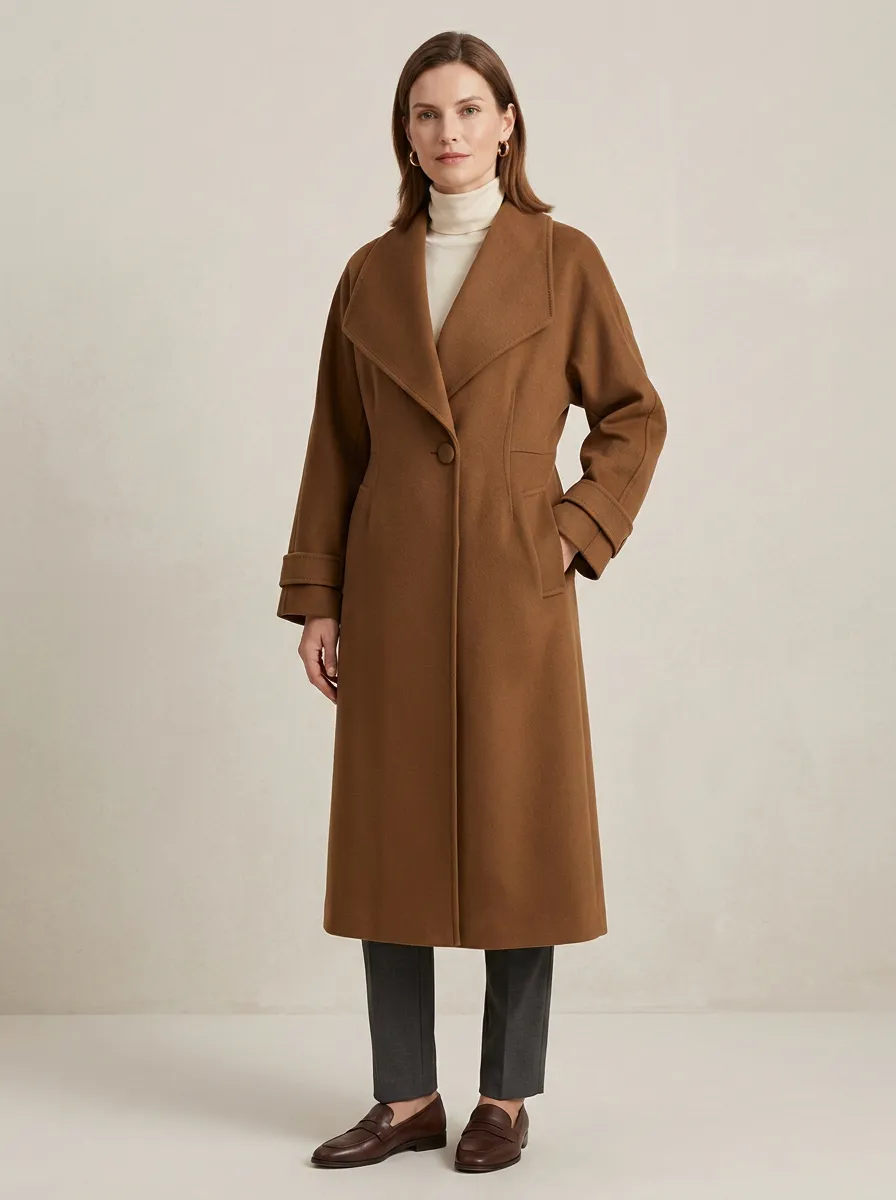 Women's Heritage Inspired Minimalist Long Trench Coat