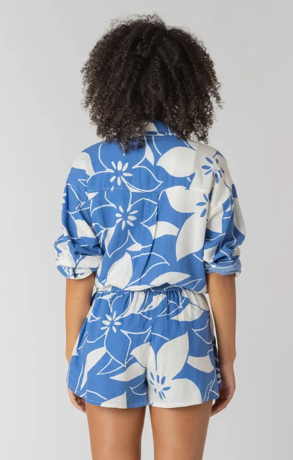 Floral Viscose Linen Top