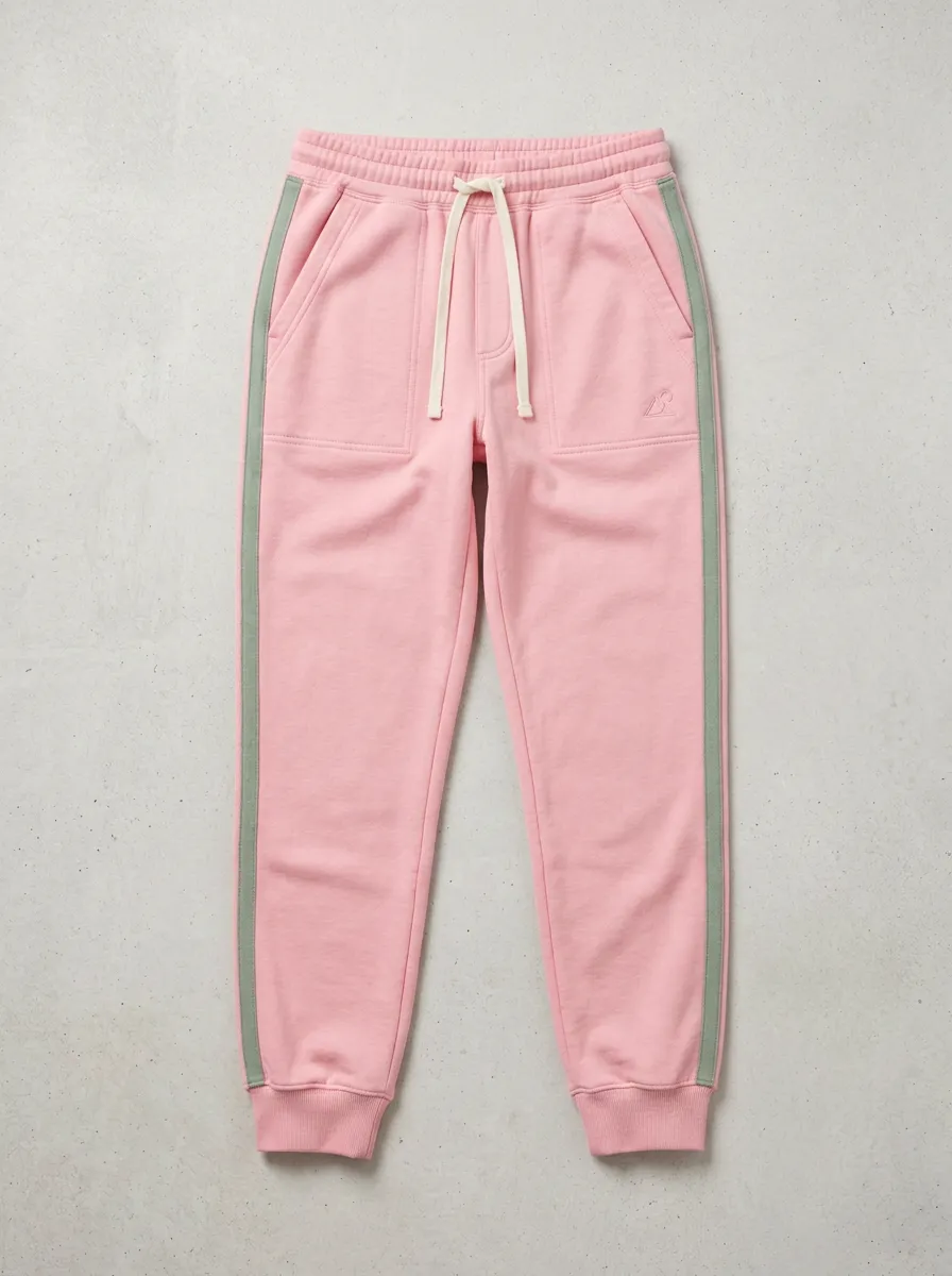 Streamlined Side Stripe Mountain Graphic Casual Look Men's Sweatpants