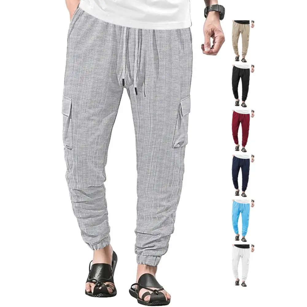 Men's Glencheck Cargo Pants Waistband Cargo Pants