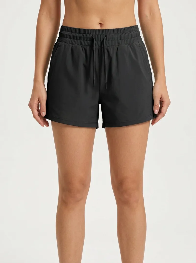 Women's Straight-Hem Drawstring Athletic Shorts