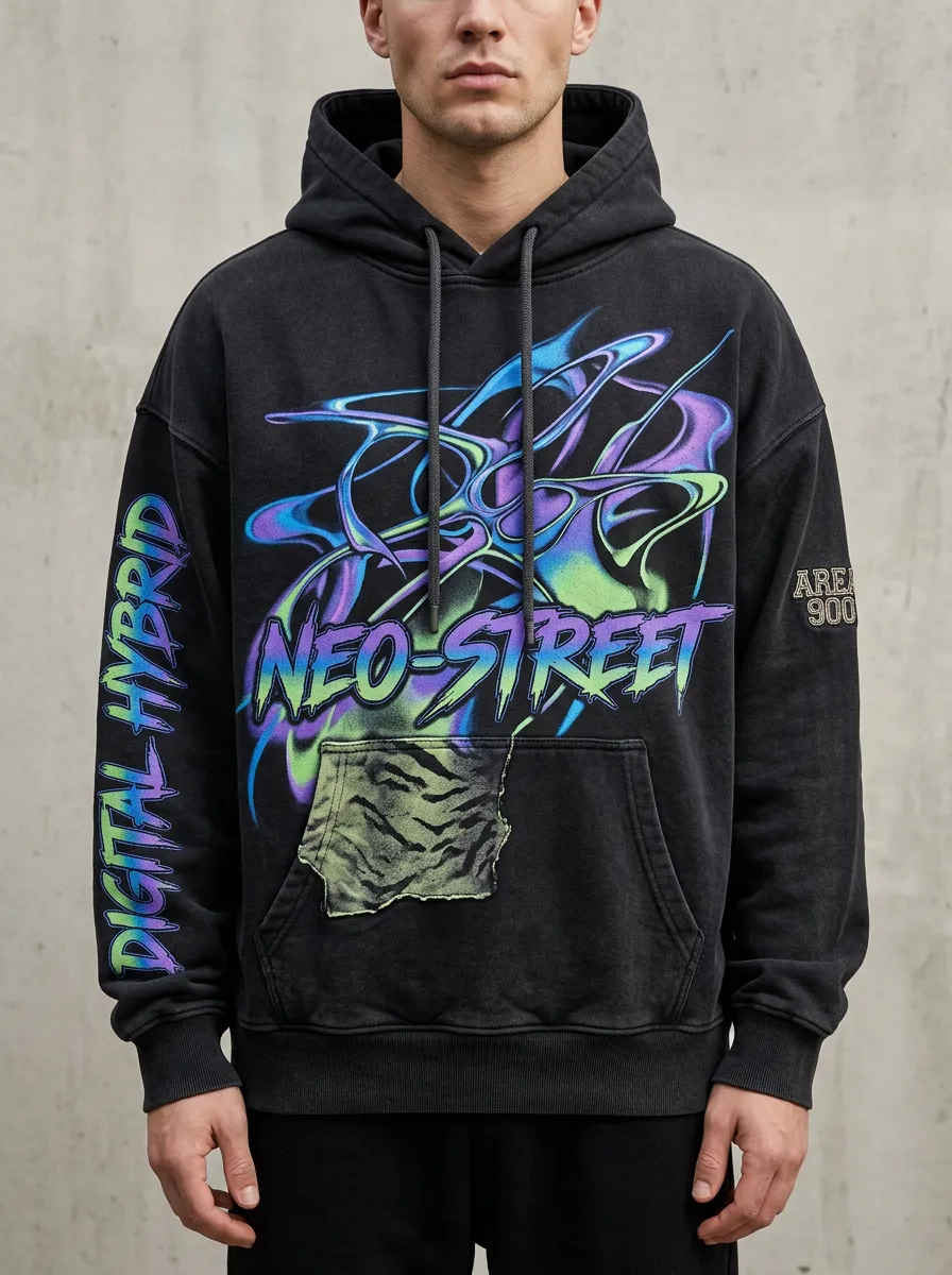 Men's Streetwear Graphic Hoodie