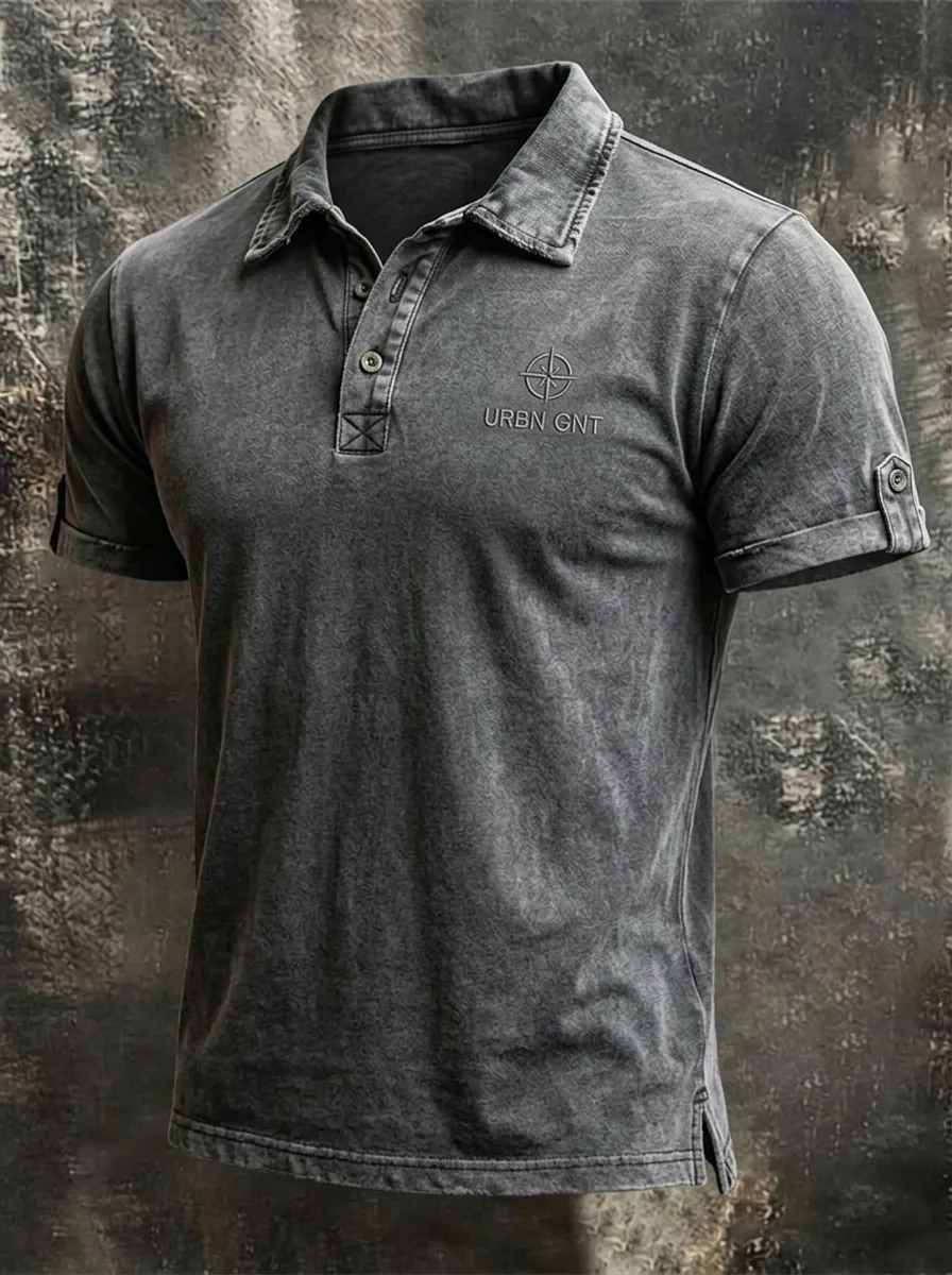 Compass-Detail -Detail Men's Polo Shirt