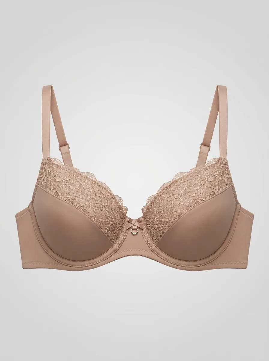 Women's Padded Underwire Floral-Lace Bow-Detail Bra