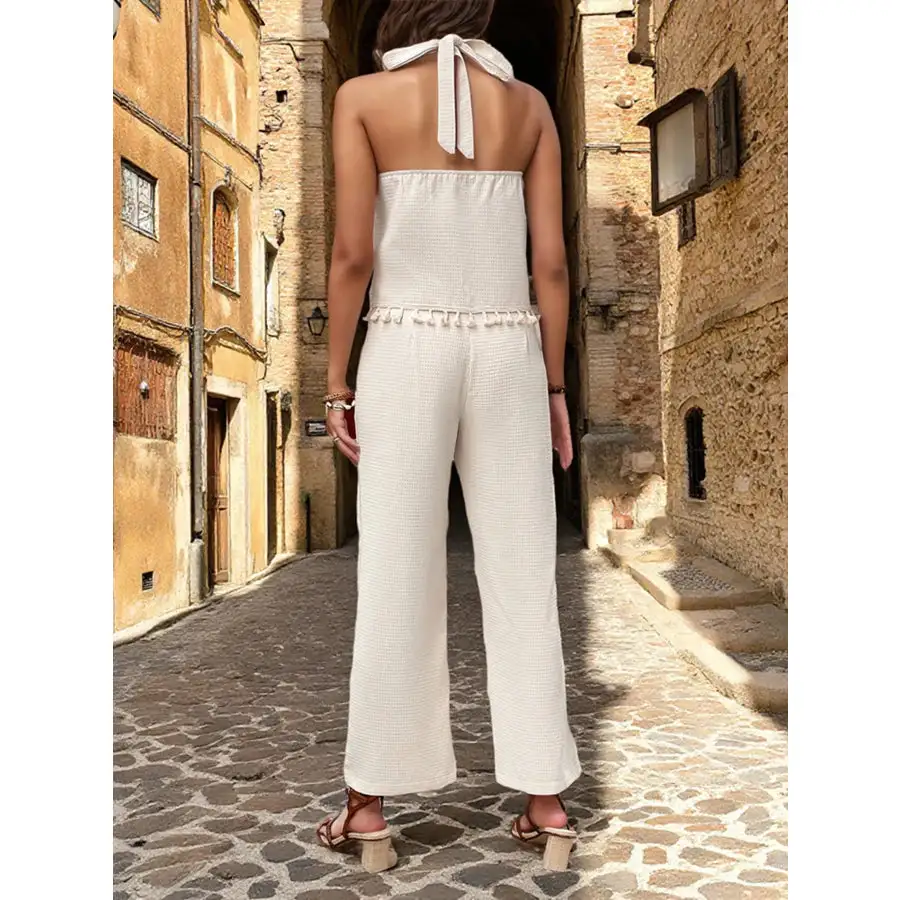 Halter Neck Cami and Pants Set