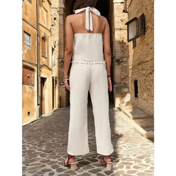 Halter Neck Cami and Pants Set