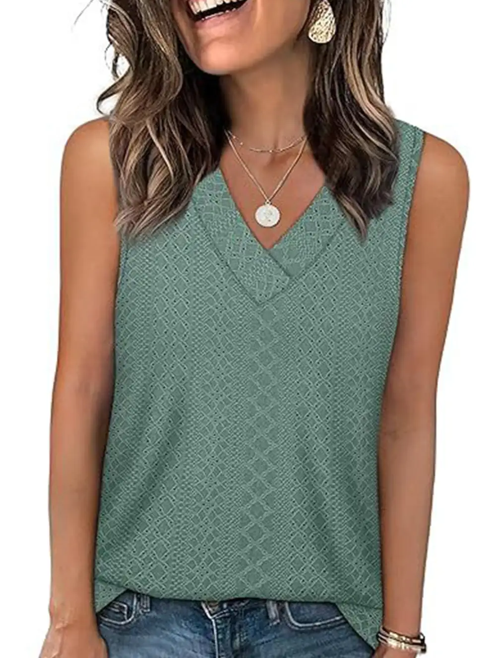 V Neck Loose Vest Top