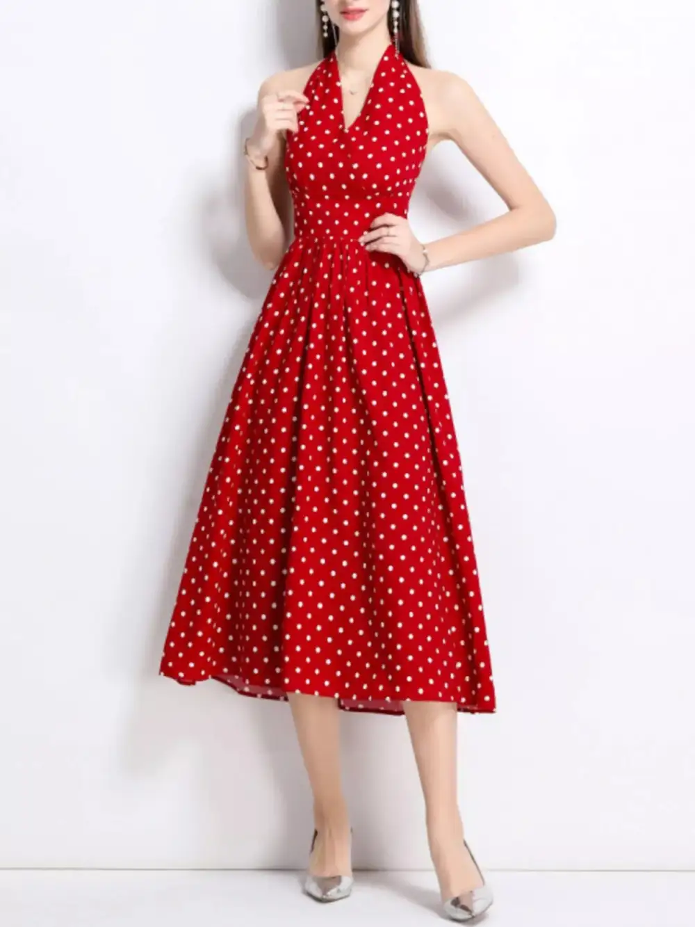 Polka Dot Midi Dress
