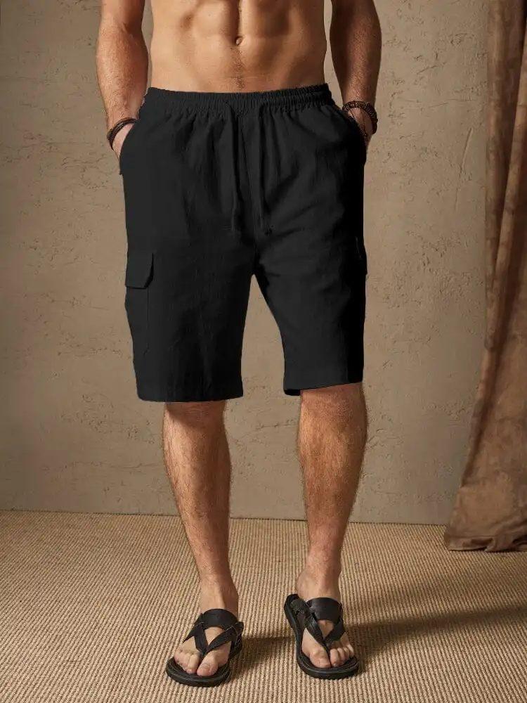 Linen Pocket Drawstring Shorts