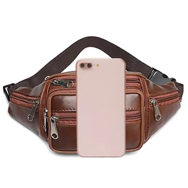 Classic Brown Leather Everyday Fanny Pack