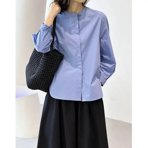 Tailored Loose Fit Button Down Long Sleeve Shirt