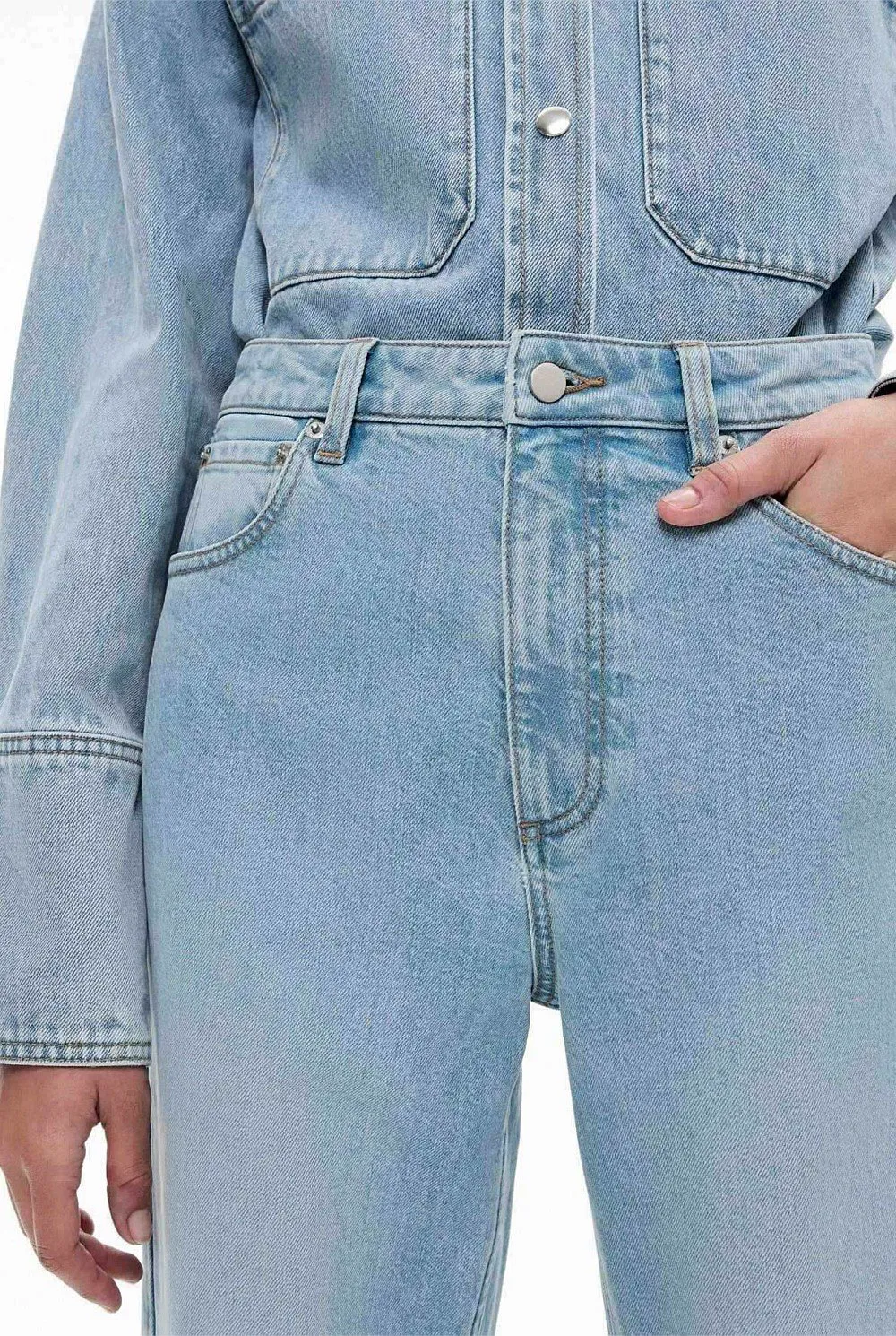Retro Denim Long Pants
