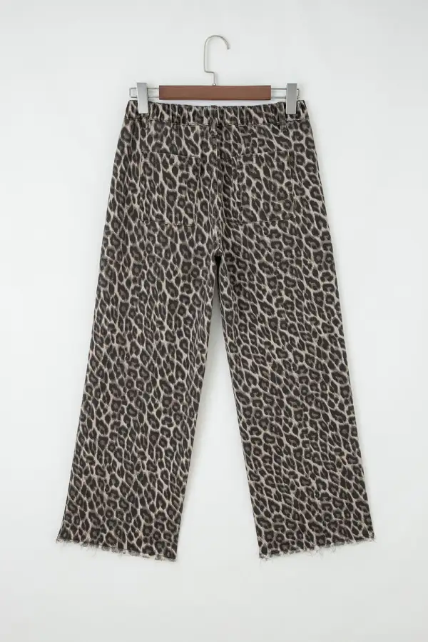 Refined Refined Leopard-Print Straight Leg Jeans