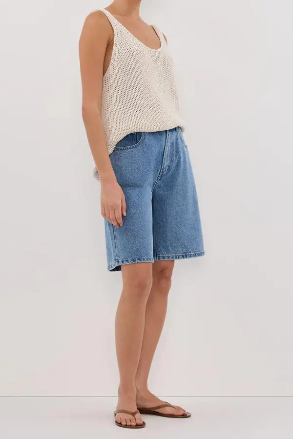 BLUE DENIM SHORT