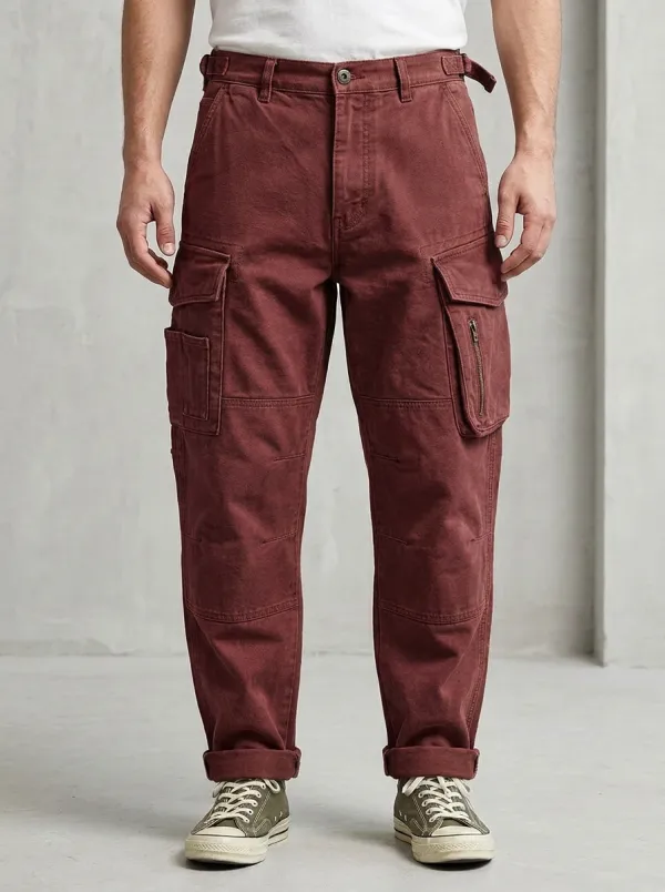 Men's Relaxed Canvas Casual Outdoor Cargo Pants