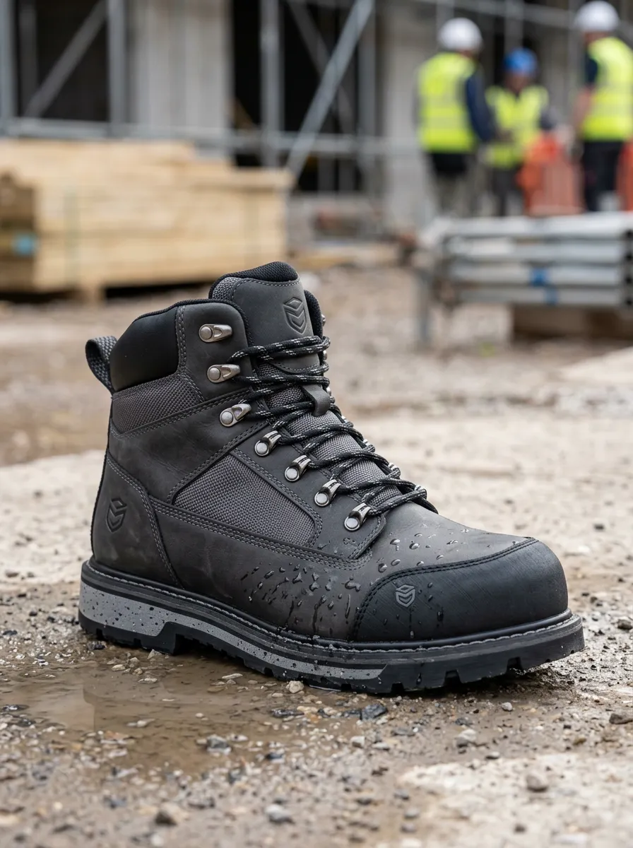 Unisex Waterproof Work Boots with Construction