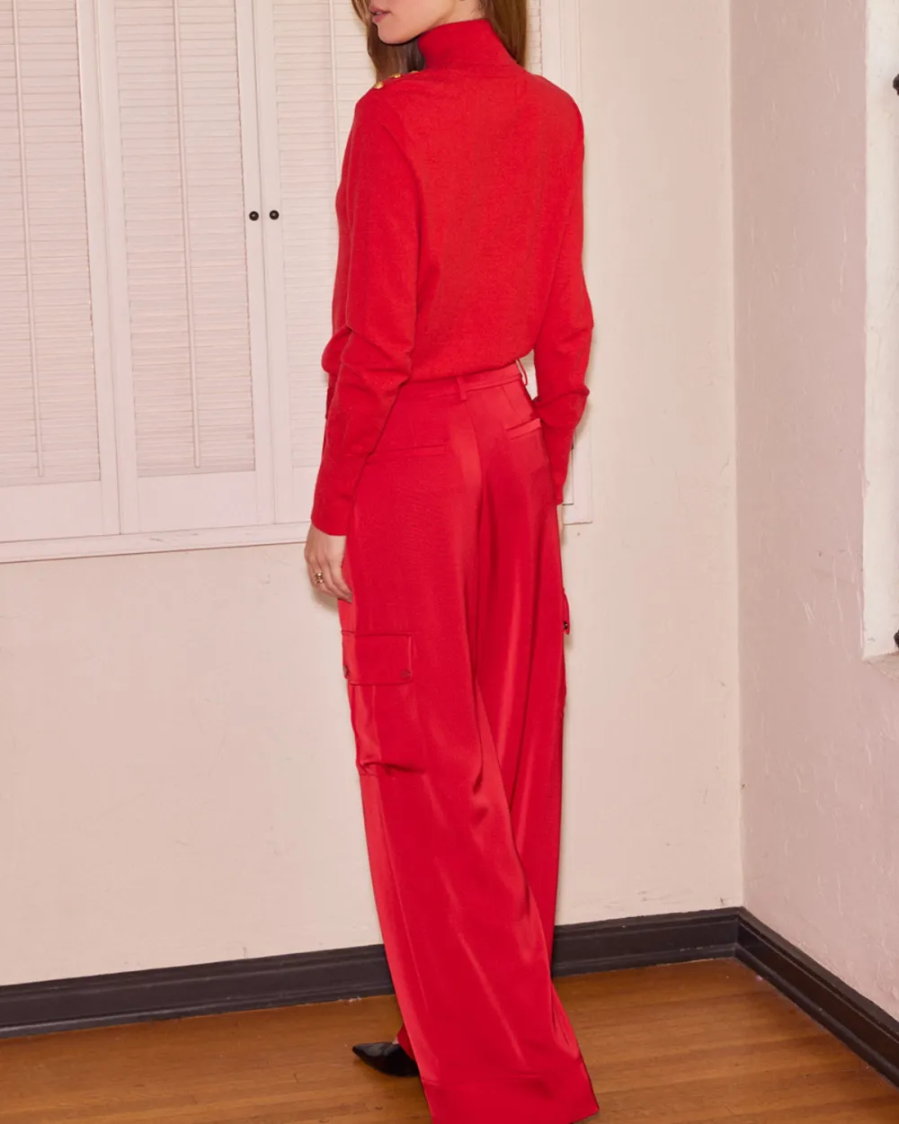 Turtleneck With Button Detail
