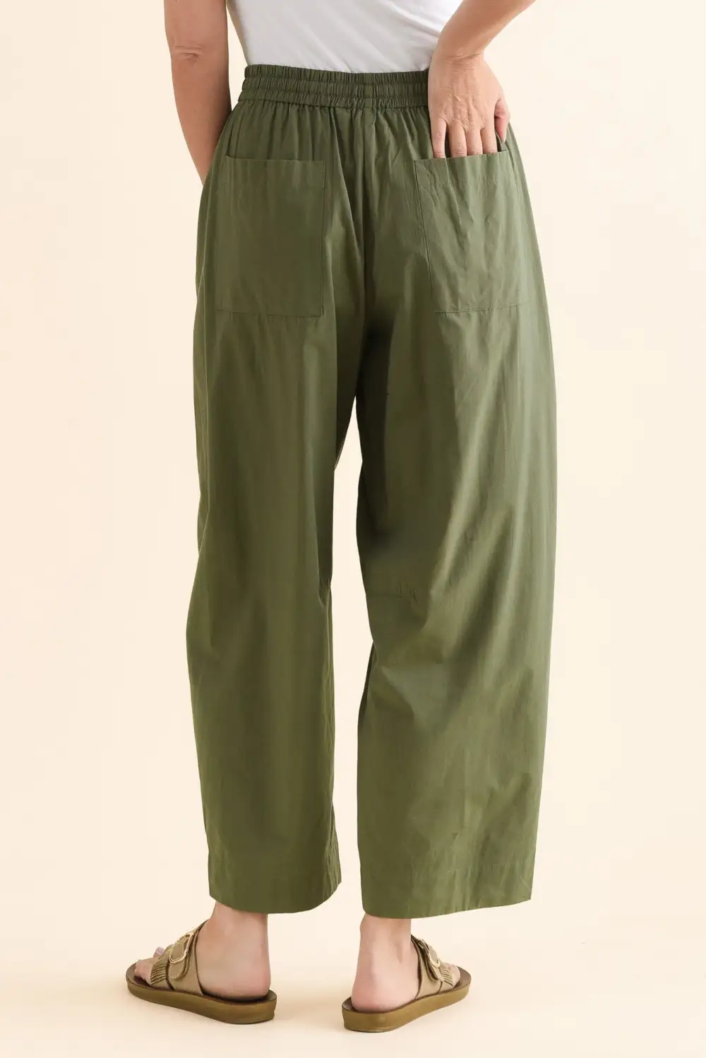 Viscose Mid Rise Drawstring Pants