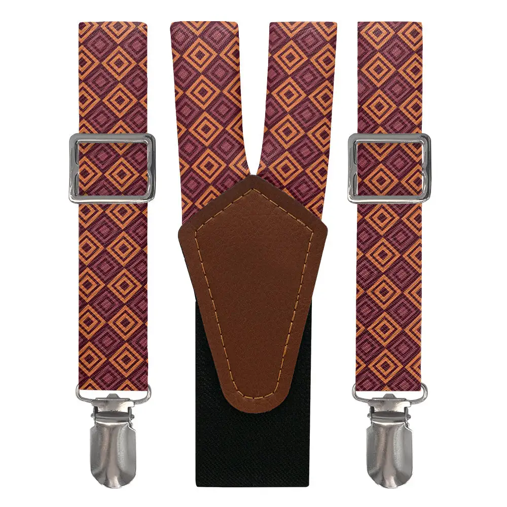 Basil Geometric Pattern Suspenders