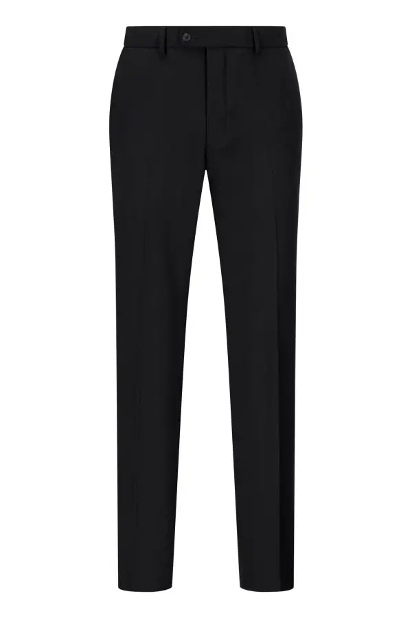 Men's Slim Fit Flat Front Stretch Suit Trousers