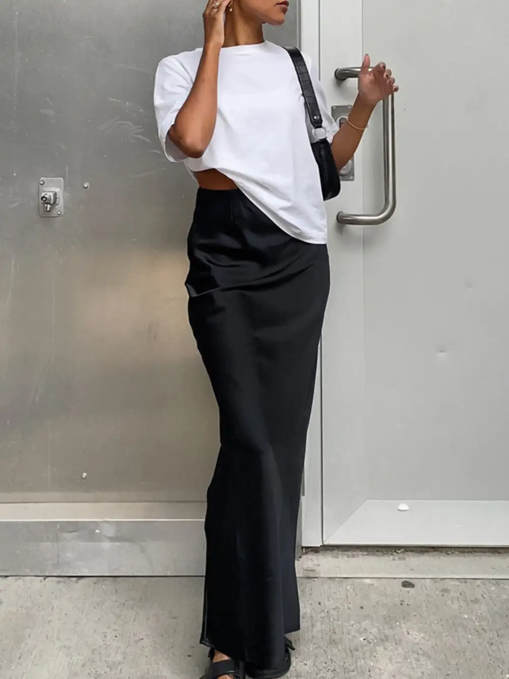 Flowing High Waist Maxi Skirt