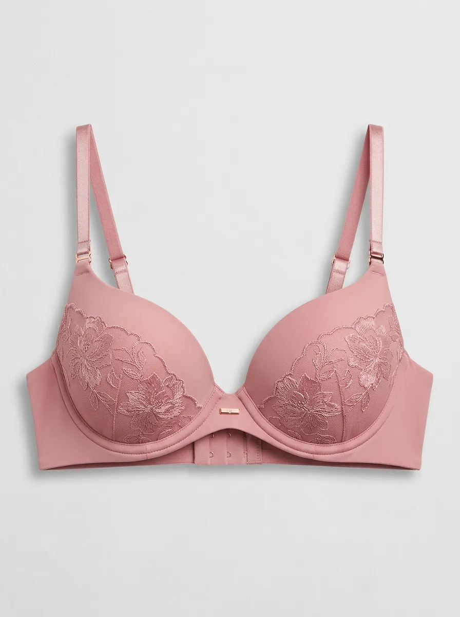 Women's Floral-Lace Embroidered Bra
