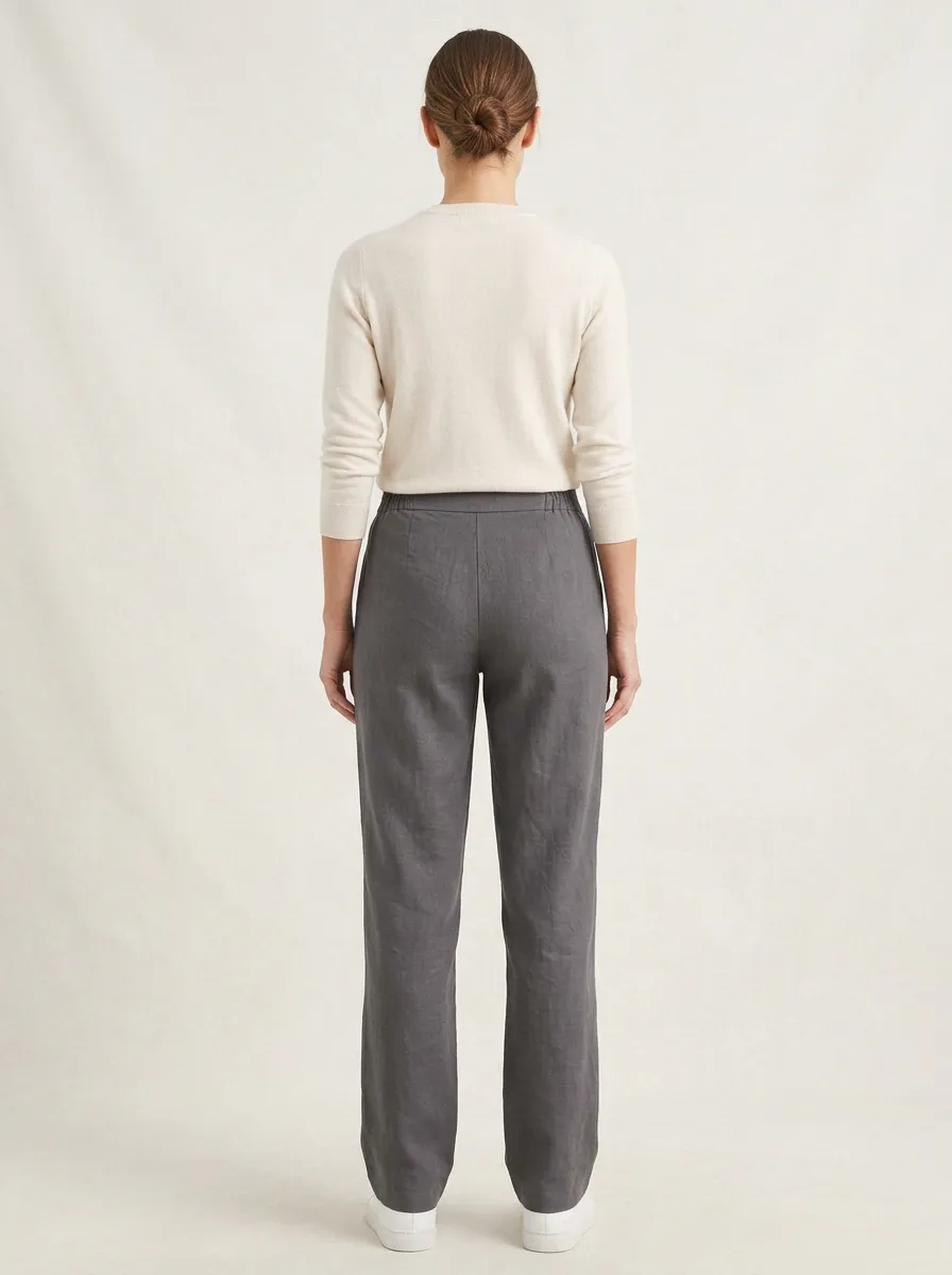 Women's Floral Elastic Waist Trousers