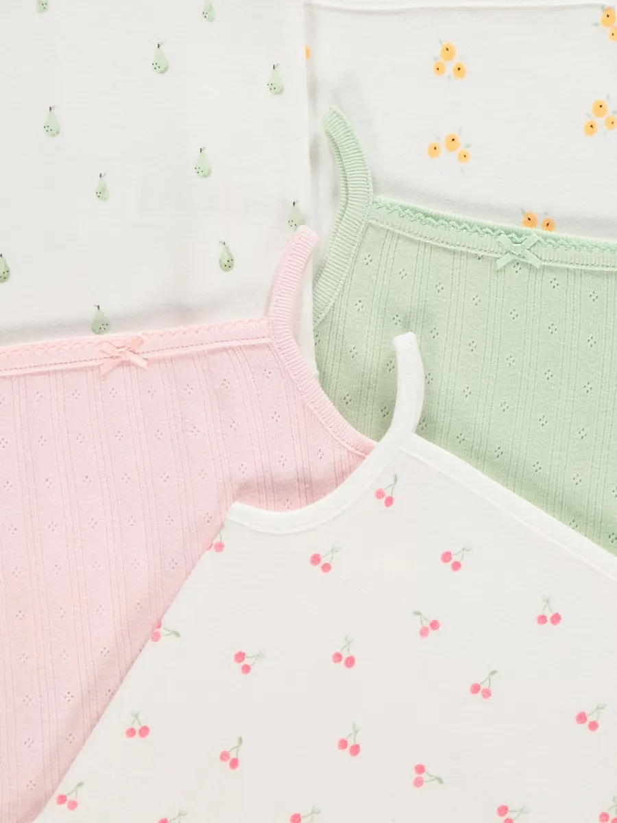 Fruit Pointelle Strappy Bodysuits 5 Pack