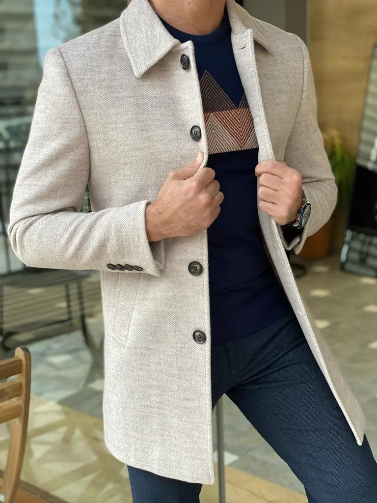 Everyday Slim Fit Wool Longline Long Coat